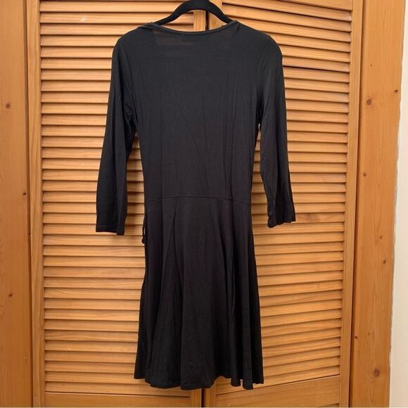 NWT Abercrombie & Fitch V Neck Black Dress Medium - Picture 7 of 7